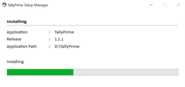 Tally Prime Installing
