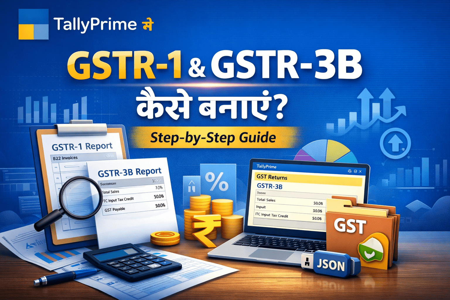 TallyPrime में GSTR-1 और GSTR-3B कैसे बनाएं? | Step-by-Step GST Guide