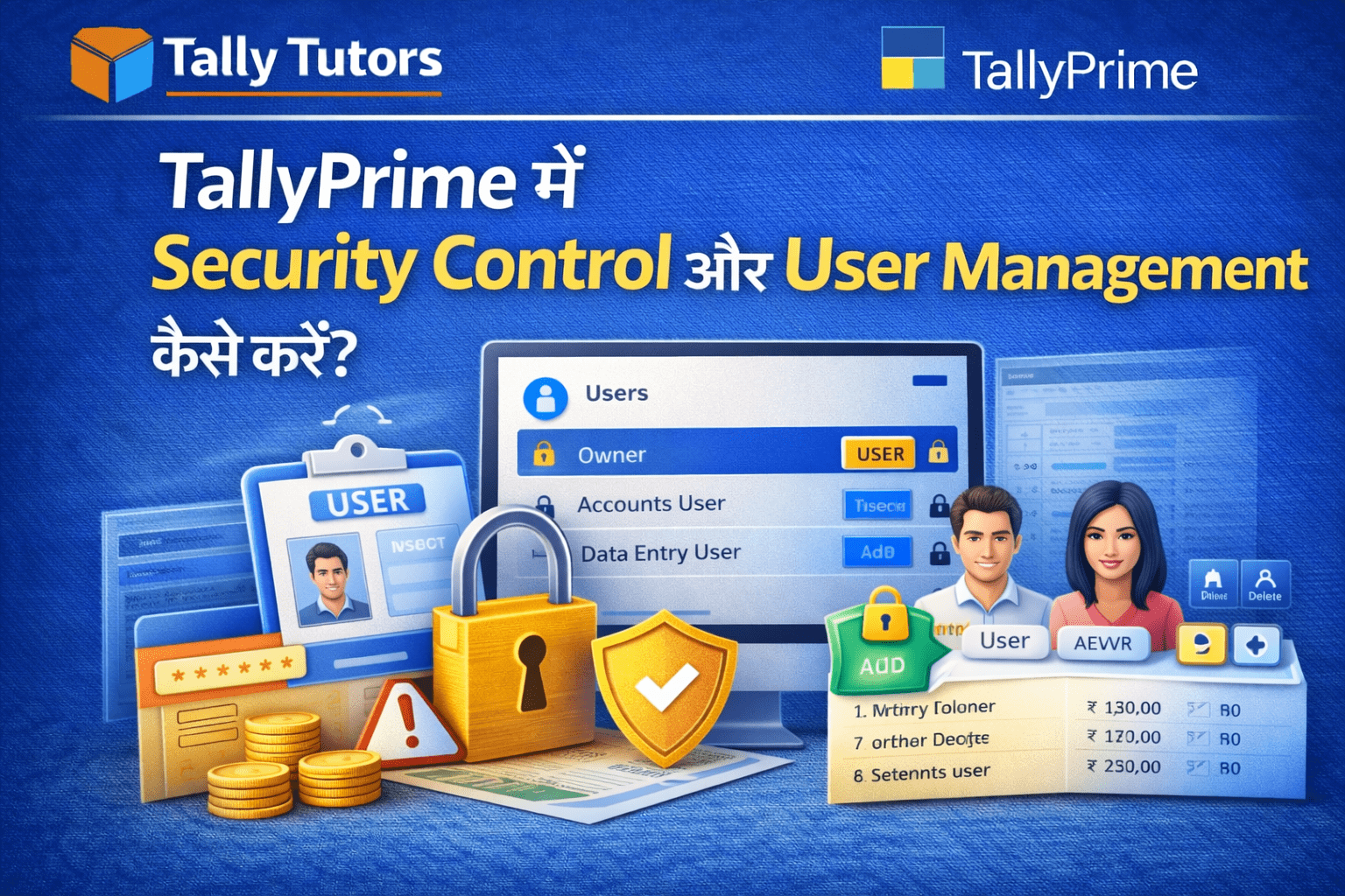 TallyPrime में Security Control और User Management कैसे करें? टैली प्राइम Hindi Guide